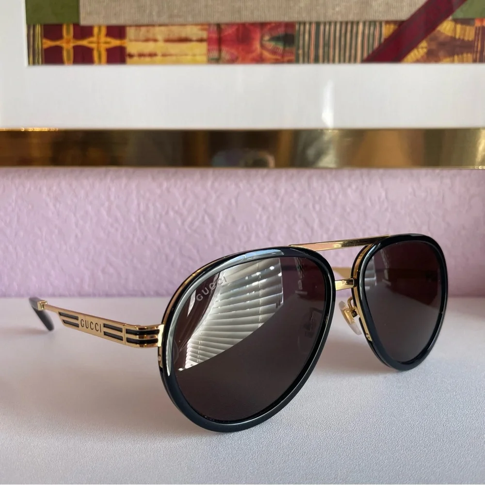 GUCCI GG0982S Sunglasses – Black | Immaculate Condition | Purple Case Included